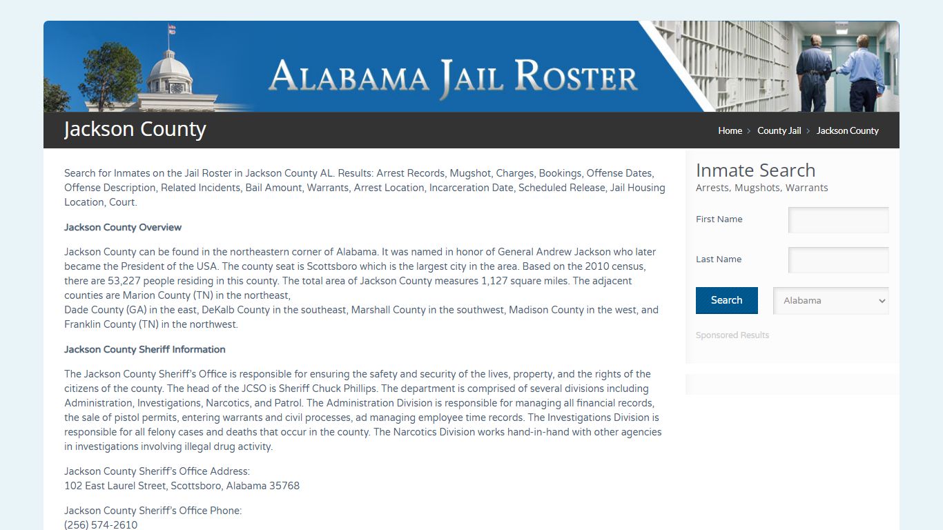 Jackson County | Alabama Jail Inmate Search